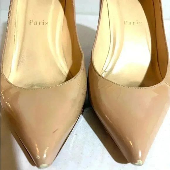 Christian Lounoitin nude size 38 pigalle follies pointed toe pump the shoe - Picture 6 of 10
